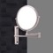Satin Nickel Round Wall Mounted Double Face 3x Shaving Mirror